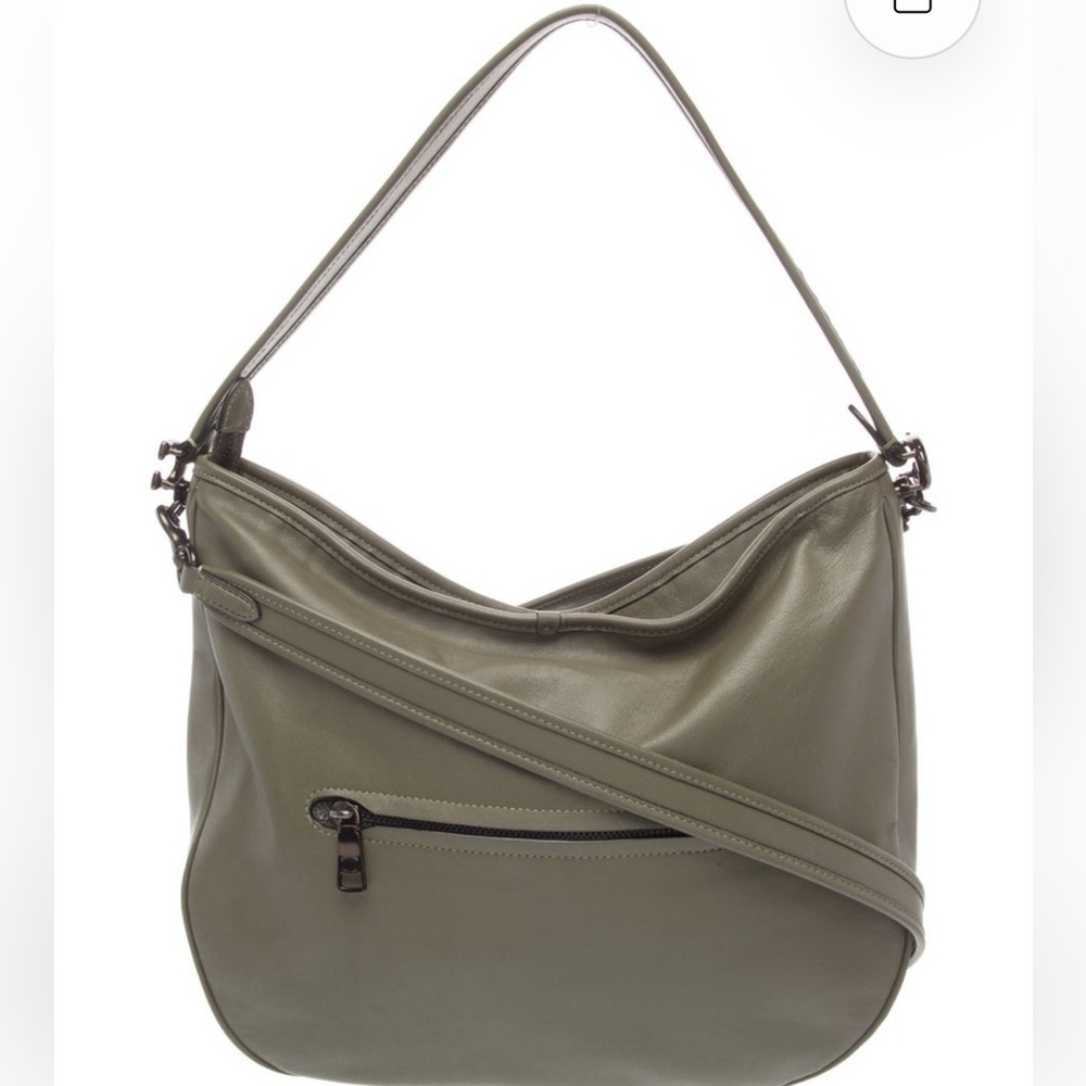 Coach 💜 Tabby Hobo Shoulder/Crossbody handbag Calf Gray Leather with Dustbag